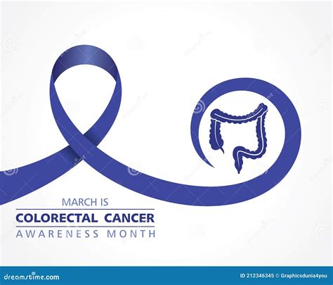 Colorectal Cancer Awareness Month Observed In March Every Year Stock