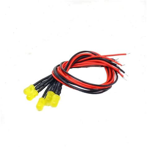 Buy 3V 8MM Yellow LED Indicator Light with 20CMCable at Best Price