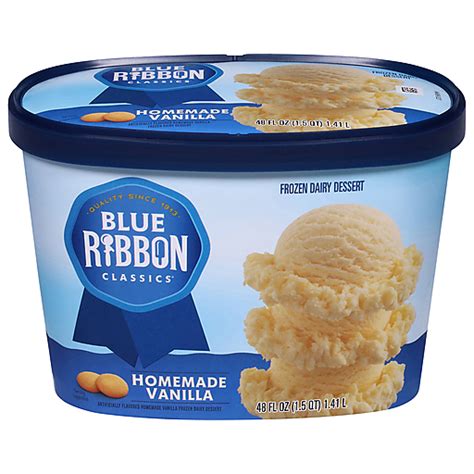 Blue Ribbon Classics Frozen Dairy Dessert Homemade Vanilla 48 Fl Oz