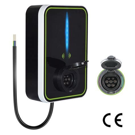 Rfid Electric Car Ac Ev Charger Wallbox Gun Base Kw Kw Kw