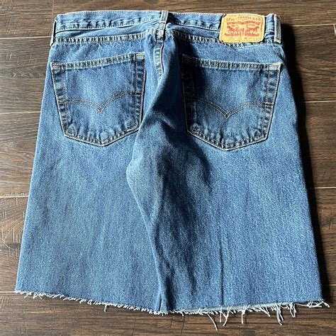 Levis Cut Off Jorts Waist Inseam Depop