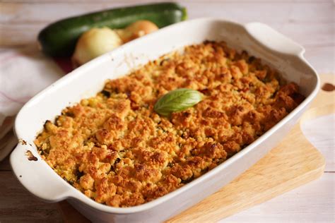 Crumble De Courgettes Au Parmesan