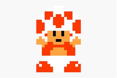 Mario 8 Bit Png Bit Mario Mushroom Png File - 8 Bit Toad Mario PNG ...