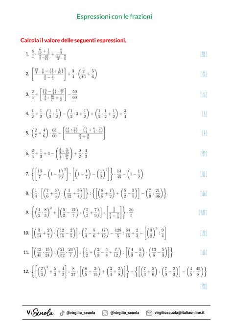 Le Espressioni Con Le Frazioni Come Risolverle Ed Esercizi