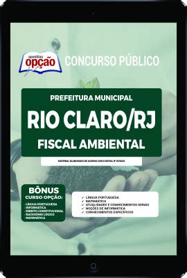 Apostila Prefeitura De Rio Claro Rj Em Pdf Fiscal Ambiental