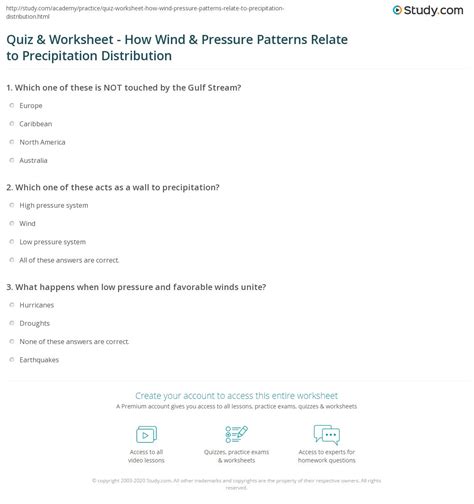 Global Wind Patterns Worksheet | Worksheet for Education