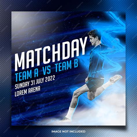 Premium Psd Matchday Football Flyer Social Media Post Template