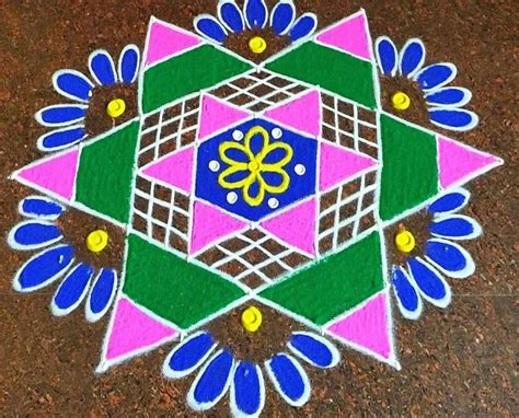 20 Simple Free Hand Flower Rangoli Designs For Every Occasion