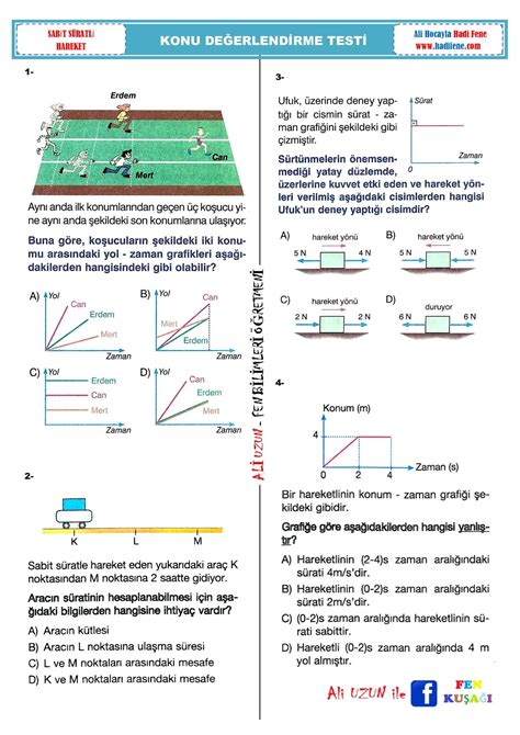 N Te Kuvvet Ve Hareket Sab T S Ratl Hareket Hadi Fene Fen