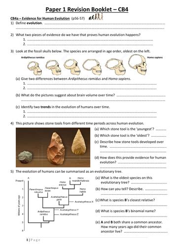 Cb4 Revision Booklet Edexcel Gcse Combined Science Biology Teaching