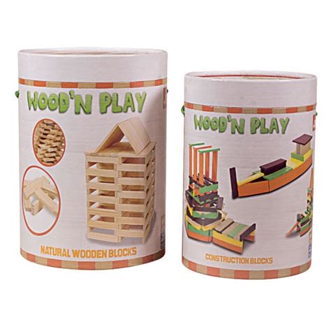 Lot Jeu De Construction Planchettes De Bois WOOD N PLAY King Jouet