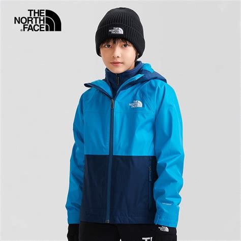 The North Face 童裝 大童 男童 兩件式連帽外套 三合一 防潑水 保暖 透氣 藍 Nf0a7womja7 其他品牌