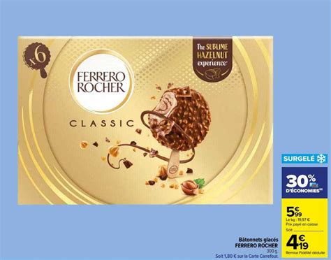 Promo Bâtonnets Glacés Ferrero Rocher chez Carrefour Market iCatalogue fr