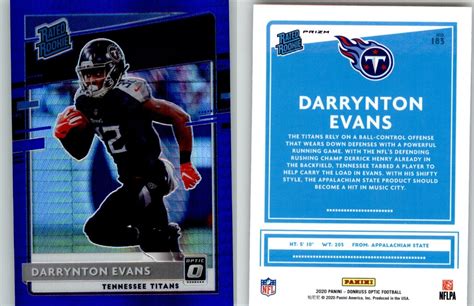 2020 Panini Donruss Optic Rated Rookies Blue Hyper Prizm 183