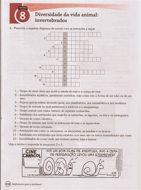 Atividades Animais Invertebrados Ano Gabarito