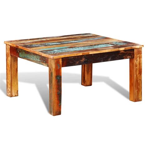 Habitium vidaXL Table basse carrée Bois de récupération 240959 Acheter