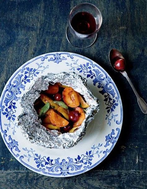 Papillotes de fruits au sirop de vin rouge Barbecue d été chez Mimi