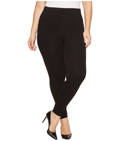 Hue Cotton Plus Size Ultra Leggings With Wide Waistband In Black Lyst