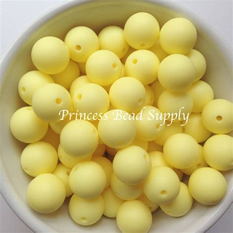 Mm Light Yellow Silicone Beads Silicone Beads Silicone Etsy