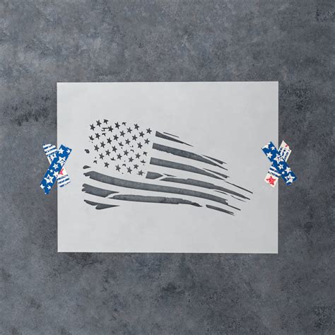 American Flag Rugged Stencil Reusable Diy Craft Stencils Of Etsy