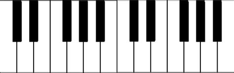 2 Octave Piano Keys Clip Art at Clker.com - vector clip art online ...