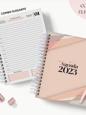 Arquivo De Corte Agenda Rosa 2023 Pdf Png 5638 Compre Produtos