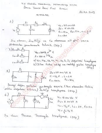 Devre Teorisi Final Sorular Vize Ve Final Sorular Payla M 123120 Hot