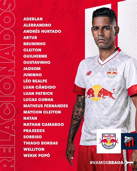 Red Bull Bragantino On Twitter Confira Os Atletas Relacionados Para