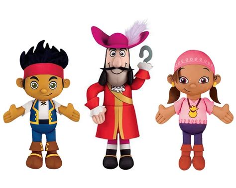 Jake and the Neverland Pirates Captain Hook Jake Izzy Plush Toys Figure Stuffed Dolls Boys Girls ...