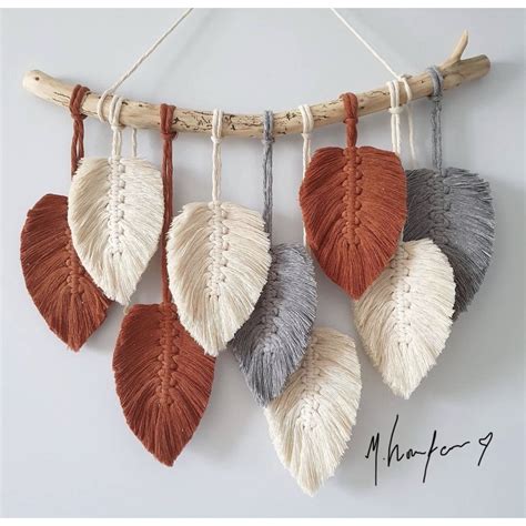 Jual Wall Hanging Macrame Daun Hiasan Dinding Shopee Indonesia