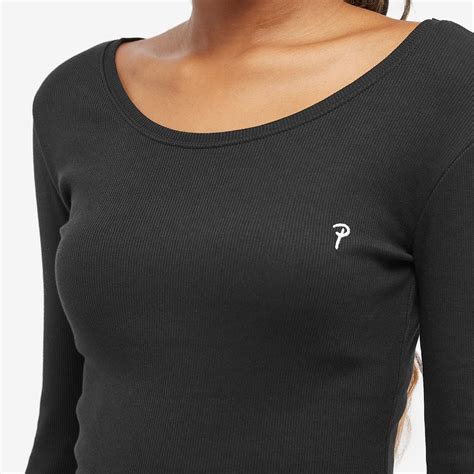 Patta Femme Long Sleeve Basic Scoopneck T Shirt Black End Us