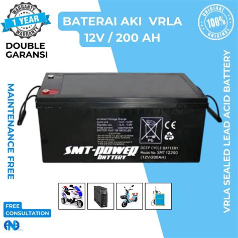 Jual Battery Ups 12v 200ah Accu Vrla Smt12200 Samoto Sprayer Baterai Kering Shopee Indonesia