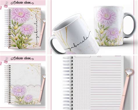 Arquivo Digital Agenda Floral Clean Elo