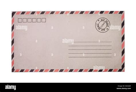 Vintage Airmail Envelope Isolated On White Background Stock Photo Alamy