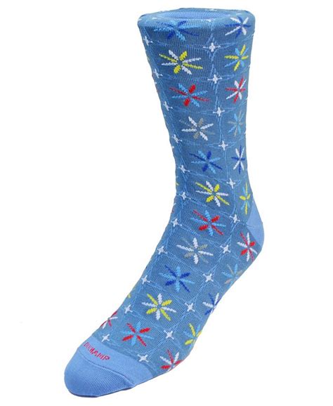 Duchamp London Mens Geo Floral Design Dress Sock Macys