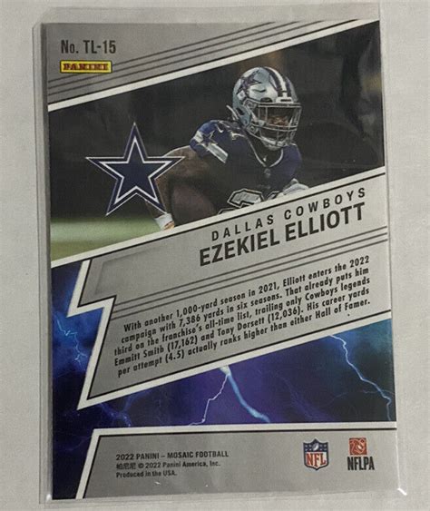 Panini Mosaic Ezekiel Elliott Thunder Lane Insert Tl Dallas