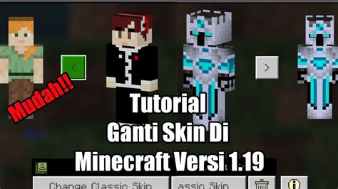 CARA GANTI SKIN DI MINECRAFT 1 19 TERBARU 2022 YouTube