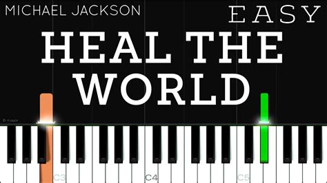 Michael Jackson Heal The World EASY Piano Tutorial YouTube