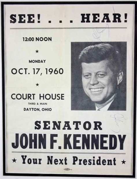 Lot Detail President John F Kennedy Rare Double Signed 1960 Campaign