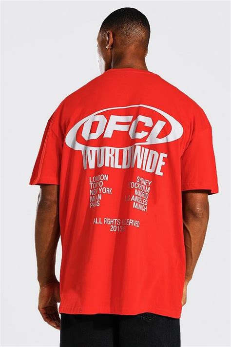 Oversized Ofcl Worldwide Graphic T Shirt Boohoo Uk