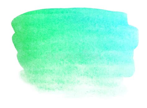 Abstract Watercolor Blue Green Brush Stroke Stock Image Image Of