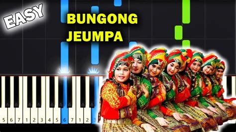 Bungong Jeumpa Piano Tutorial Easy Youtube