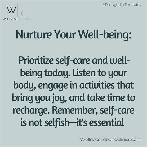 THOUGHTFUL THURSDAY: Not Selfish — Wellness Lab & Clinics