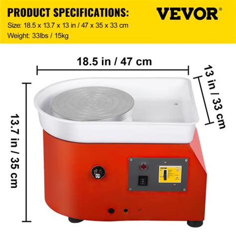 280w 110v Electric Pottery Wheel Ceramic Machine 25cm Work Clay Art