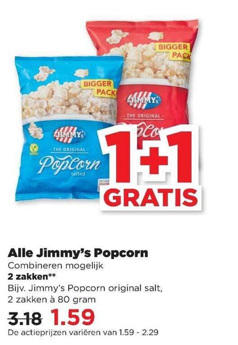 Alle Jimmy S Popcorn Gratis Aanbieding Bij Plus