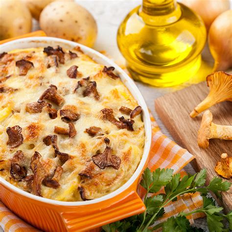 Gratin de pommes de terre aux champignons facile
