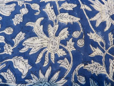 New Block Print Fabric Made In India With Organic Cotton Etsy