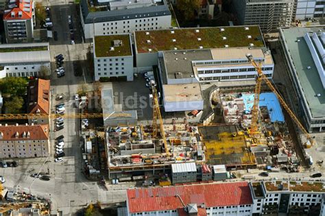 M Nchen Aus Der Vogelperspektive Herbstluftbild Neubau Eines B Ro Und