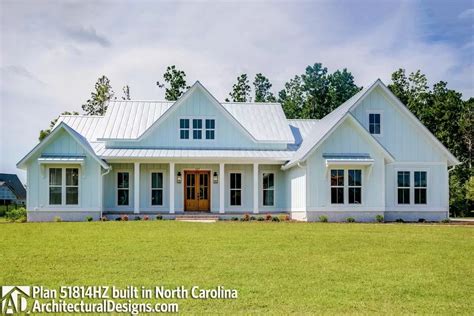 Modern Farmhouse Plan 51814HZ Comes To Life In North Carolina