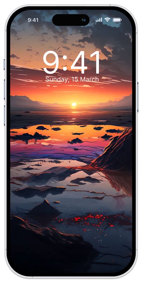 Beautiful Sunset At Lake Illustration By Midjourney Wallpaper 4k For Phone